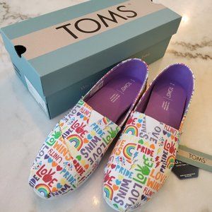TOMS Love Wins Women's Slip On Shoes - Size 10